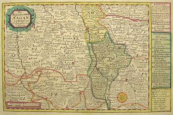 Mapa ksistwa agaskiego z 1740r.