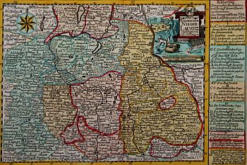 Mapa Nider Lausitz z 1750r