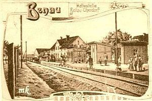 Przystanek Benau Oberdorf. ok 1910r.
